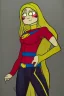 Placeholder: Full body portrait, painting, medium shot lady style of Teen Titans Go