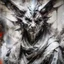 Placeholder: sketch-style painting of a dragon art by Yoji Shinkawa and Valeria Burzo large bats in the background