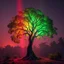 Placeholder: created an image of an extraterrestrial marijoana tree, hyperrealistic, ultra HD, in 8K, The tree is rare and extraña, no one sees what you see in the tree, Tiene rare colors that mix fluorescence and bioluminescence, in all the paleta of colors, its extra colors, its tall filaments of pilosos that parecen cobrar vida. The tree creates an alien forest, illuminated by a warm ray of light. Destaca the extraterrestrial environment and the hojas de la hierba.Style: Hi