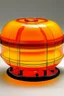 Placeholder: An orange colored electrical UFO made out of jelly painted by Piet Mondrian