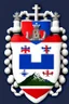 Placeholder: Image of the Slovak republic Coat of Arms, where instead of a cross there will be a dumbbell and instead of mountains there will be volleyball balls