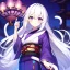 Placeholder: cat girl, masterpiece, best quality, volumetric lighting, detailed outfit, perfect eyes, white hair, purple eyes, long hair, tail, kimono,