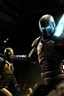 Placeholder: Dead Space, Brethren Moons avec un trou noir derrière, isaac qui tient son cutter plasma dedans l'espace