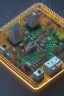 Placeholder: microscopic community living on a circuitboard:: hyperrealisitc circuitboard:: 8k