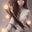 Placeholder: Seting Korean gamer girl , long Brown hair, White headfone, hands on the Chen, round glasses ,elemental face, Unreal Engine 5, highly detailed, highest quality, digital painting, complex 3d render, unreal engine render, insane detail, intricate photograph quality, magnificent, highly intricate, Realistic photography, holding scepter , highly detailed, highest quality, digital painting