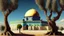 Placeholder: the dome of rock with roots of olive tree