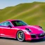 Placeholder: concept, art, high quality, sport car, porshe 911, 911, porshe on the nature, porshe pink color, landscape background, sunny, ultra high quality, realistic, cinematic, good weather, green nature, funny