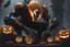 Placeholder: venom machine with pumpkin helmet in 8k nier automata artstyle, halloween them, pumpkin helmet, close picture, fantasy world, intricate details, highly detailed, high details, detailed portrait, masterpiece,ultra detailed, ultra quality