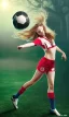 Placeholder: Girl with huge boobs playing soccer