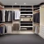 Placeholder: luxury minimalist walk in closet, realistic high detail