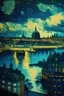 Placeholder: futuristic stockholm view by van gogh