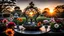 Placeholder: sunrise in the garden of the moment , vanitas style