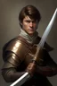 Placeholder: noble swordman with rapier short brown hair