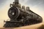 Placeholder: Train in the desert painted by HR Giger