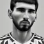 Placeholder: whitemarble Lionel Messi, beautiful, eyes, full of details, hight definition, black background, full frame