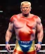 Placeholder: Realistic image of Donald trump wrestler, Mexican wrestling, glow makeup, red and blue breeches, suspenders, retro style, 80s, red, gold, vibrant color, highly detailed, clean background, concept art, unreal engine 5, god rays, ray tracing, RTX, lumen lighting, ultra detail, volumetric lighting, 3d, finely drawn, high definition, high resolution.