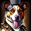 Placeholder: a happy dog the style of steampunk, as painted by Cezanne