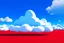 Placeholder: white cloud on blue sky with red data center on it