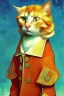 Placeholder: Portrait of a cat by Van Gogh