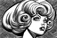 Placeholder: bombastic bon vivant big bold backcombed blond bouffant beehive. pig-faced yet chic, sleek & stylish cartoon lady contemporary depiction. bold, memorable, striking, stylized high contrast black & white line drawing on acid etched metal plates/archival monastic printmaking tradition of antiquity