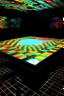 Placeholder: hypersurface checker board , anamorphic projection