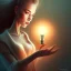 Placeholder: close up on cute dancing photographer,mini light bulb, book cover, fantasy art, sketch, movie poster, mirrors