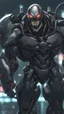 Placeholder: a close up of a Mega Giant in a venom suit, venomized, goth cybersuit, anime mech armor, overwatch character concept art, cyber skeleton, cyber japan armor, cyber fight armor, cyberpunk venom , hard surface character pinterest, reaper from overwatch, black heavy armor, mecha anthropomorphic penguin, mecha suit, venom mecha, muscular! cyberpunk