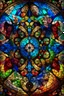 Placeholder: Stained glass window fractal style