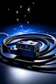 Placeholder: Audio power cable on space backgroung
