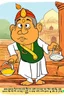 Placeholder: Birbals son used curd and asked if Akbar can spot butter in this cartoon character