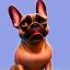 Placeholder: a detailed illustration of a french bulldog, phoenix bird wallpaper, luminescent body, full body, symmetrical body, realistic, glowing muscles, sharp focus, meticulously detailed, soft evening sky, 64k