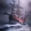 Placeholder: photo of a ultra realistic pirate ship, dramatic light, pale sunrise, cinematic lighting, battered, low angle, trending on artstation, 4k, hyper realistic, focused, extreme details, unreal engine 5, cinematic, masterpiece, art by studio ghibli, intricate artwork by john william turner