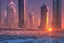 Placeholder: City Buildings, ice, sci-fi, epic, sunset