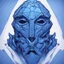 Placeholder: blue asteroid stylized