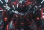 Placeholder: Cyber Machine in 4k realistic cg artstyle, samurai them, neon red details, full body, apocalypse, intricate details, highly detailed, high details, detailed portrait, masterpiece,ultra detailed,best quality