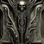 Placeholder: HR Giger's biomechanical art often features dark, erotic, and surreal elements that can be interpreted as having BDSM (bondage, discipline, dominance, submission, sadism, and masochism) undertones. The fusion of organic and mechanical forms in Giger's work can evoke a sense of power dynamics, control, and submission, which are common themes in BDSM. Giger's art, including his famous creation, the biomechanical alien from the "Alien" film series, is known for its sexual and fetishistic imagery.