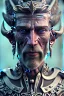 Placeholder: A photo realistic portrait of a stunning viking humanoid Alien prince, who is incredibly sad, 8k, 3d with depth of field hyper realistic