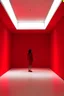 Placeholder: woman in red by in een white room simple and minimal cinematic dramatic hd highlights detailled real wide and depth