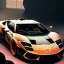 Placeholder: fullbody Drawing of 'Lamborghini Miura',intricate detail,andrea bonelli,Kilian Eng,Ohrai,evan lee,three quarters frontal aerial view,toned colors,16k