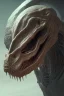 Placeholder: dinosaur alien, head, evil, 8k, finely detailed, photo realistic, HR Giger style