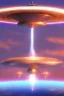 Placeholder: Very beautiful ufo, futurist, intergalactic, mother ship, ashtar command, interdimensionnal, rainbow