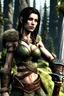 Placeholder: A female bosmer barbarian from Skyrim