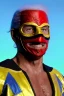 Placeholder: realistic image of joe biden as a mexican wrestling fighter posing, Mexican eyes wrestling mask, red and blue breeches, retro style, 80s, vibrant color, highly detailed, sky background, concept art, unreal engine 5, god rays, ray tracing, RTX, lumen lighting, ultra detail, volumetric lighting, 3d, finely drawn, high definition, high resolution.