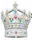 Placeholder: Illustration of a royal crown adorned with colorful gems and jewels for coloring.coloring pages simple, clear and crisp, line, high art, outlined in black,adults,background whiite ,coloring page, tender,simple ,kids,cute