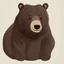 Placeholder: combine textured log with shape of a bear, graphic style, minimalistic,clean