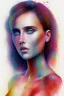 Placeholder: Abstract, ,watercolour,Danish singer MØ face,