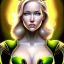 Placeholder: portrait of a beautiful busty Emma Frost with green eyes by Sandro Botticelli style