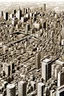 Placeholder: Tokyo city view from very above. top view. no dots. manga style, black and white, no pattern