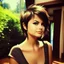 Placeholder: selena gomez pretty,very short hair full body