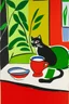 Placeholder: henri matisse. Cat, coffee